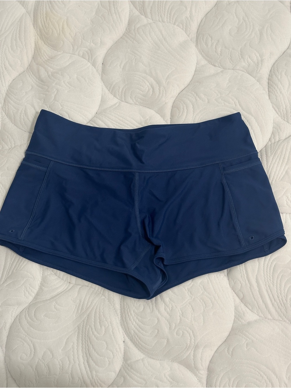 Prana Navy Athletic Shorts with Wide Waistband